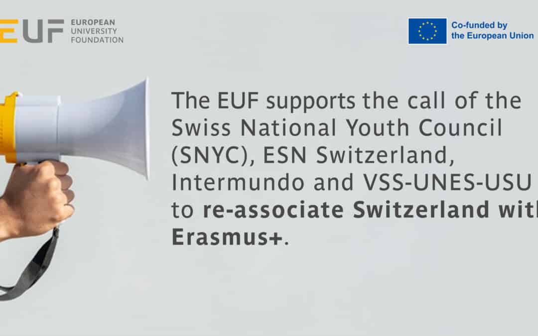EUF joins the call in favour of the re-association of Switzerland with Erasmus+